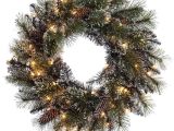 Pre Decorated Artificial Christmas Wreaths Pre Lit 24 Decorated Wreath Puleo International