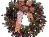Pre Decorated Artificial Christmas Wreaths Pre Lit 30 Decorated Wreath with Bow Puleo International