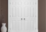 Prehung Interior Closet Doors Masonite 48 In X 80 In Textured 6 Panel Hollow Core Primed