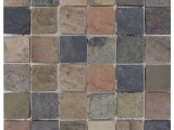 Premier Decor Chiaro Tumbled Tile Msi Mixed Color 12 In X 12 In X 10 Mm Tumbled Slate Mesh Mounted