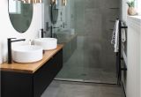 Premier Decor Tile Montauk Black Cat Jeremy S Ensuite Uses the Cementia Grey 75 Tile Makes the