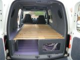 Pull Out Racking for Vans with the Bed Pulled Out 4ft X 7ft Will Sleep Two In Comfort