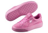 Puma Suede Light Pink Womens Shoe Puma Basket Platform Reset Suede Sneaker 363313 02