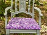 Purple and Grey Accent Chair Modernly Shabby Chic Furniture Gray W Purple Fabric
