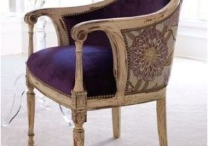 Purple and White Accent Chair Full Back Chair Navy Purple Front Deep Violet Damask Back