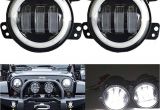 Purple Halo Lights 4 Inch Round Led Fog Lights Offroad Lamps Front Bumper Lights White