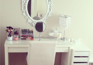 Purple Makeup Vanity Chair Beauty Room Desk Drawer Unit and Mirror From Ikea Chair and Lamp