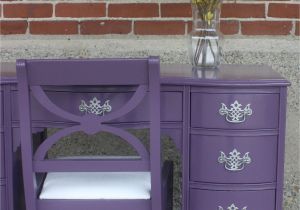 Purple Makeup Vanity Chair Painted Desk Painted Vanity by Transformations Painted Furniture