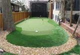 Putting Greens for Backyards Traditional Landscape Yard with Backyard Golf Cage Fence Dave Pelz