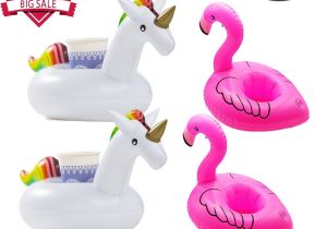 Pvc Pool Float Rack Unicorn Flamingo Drink Pool Floats Inflatable Unicorn Pool Floating