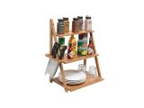 Rack A Tiers Wire Dispenser Mygift Wood Spice Rack 3 Tier Kitchen organizer Shelf with Knife