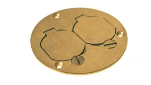 Raco Brass Floor Outlet Cover Raco Round Floor Box Duplex Brass Cover with Lift Lids 6249 the