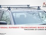 Rage Powersports Roof Rack Cross Bars Universal Fit Telescoping Roof Rails Youtube