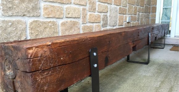 Railroad Tie Bench Old Hand Hewn Barn Beam Bench for the Home Pinterest Beams