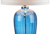 Ralph Lauren Crystal Glass Lamp Tropical Sapphire Hot Spray Blue Glass Table Lamp Style 9v543