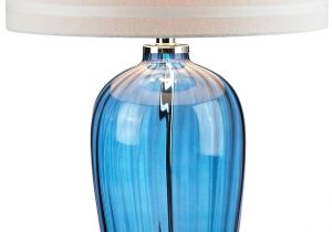 Ralph Lauren Crystal Glass Lamp Tropical Sapphire Hot Spray Blue Glass Table Lamp Style 9v543