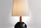 Ralph Lauren Faceted Crystal Table Lamp Gem Crystal Table Lamp Black Brass Plantation