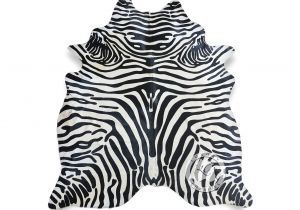 Real Zebra Fur Rug Zebra Black Stripes On Off White Cowhide Rug White Cowhide Rug and