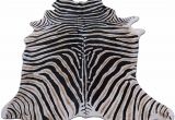 Real Zebra Rug Zebra Cowhide Rug Genuine Zebra Print Cow Hide Rug 7 5 X 6 Cow