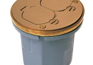Recessed Floor Receptacles Raco Round Cast Iron Floor Box for Concrete Tile or Wood Floors