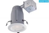 Recessed Light Covers for attic Commercial Electric 3 In White Led Recessed Baffle Kit