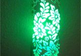 Recycled Glass Night Light Luminaria Artesanal Floral Feita De Tubo De Pvc De 100 Milimetros De