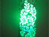Recycled Glass Night Light Luminaria Artesanal Floral Feita De Tubo De Pvc De 100 Milimetros De