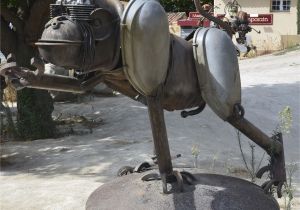 Recycled Metal Sculptures Garden Art Monkey Sculpture Made From Scrap Metal In Grimaud south East France