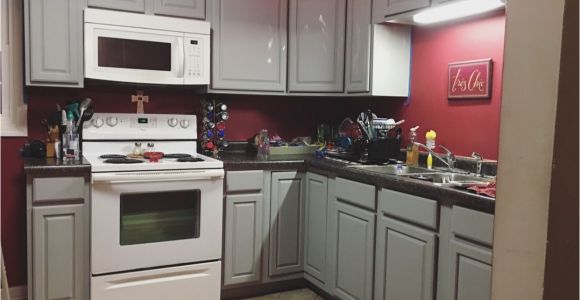 Red and Grey Kitchen Cabinets Gray Kitchen Cabinets with Red Walls