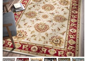 Red Black and Beige area Rugs Shop Well Woven Agra Traditional Ushak oriental area Rug 7 10 X 10