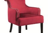 Red Velvet Accent Chair Coaster Furniture Red Velvet Nailhead Trim Cushion Accent