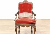 Red Velvet Accent Chair Red Velvet Walnut Carved Cane Accent Chair