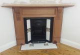 Refurbish Cast Iron Fireplaces Heritage Fireplace Installation after New Cedar Inlay Mantle