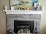 Refurbished Brick Fireplaces Puddles Tea White Wash Brick Fireplace Makeover Beach Cottage