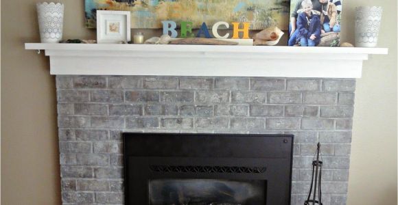 Refurbished Brick Fireplaces Puddles Tea White Wash Brick Fireplace Makeover Beach Cottage