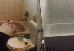 Reglaze Tub before and after Duraglaze Of Central Florida Bathroom Refinishing Tile