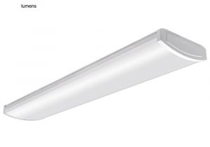 Replacement Wraparound Fluorescent Light Covers Commercial Electric High Output 4 Ft White 5200 Lumen 4000k