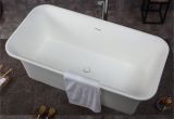 Resin Bathtubs for Sale Alfi Brand Ab9942 67" White Rectangular solid Surface