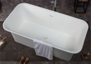 Resin Bathtubs for Sale Alfi Brand Ab9942 67" White Rectangular solid Surface