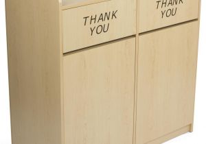 Restaurant Trash Can Cabinet Unique Maple Wooden Restaurant Trash Cans Engraved Thank You Message
