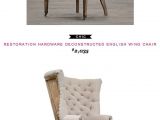 Restoration Hardware Outdoor Wingback Chair Restoration Hardware Deconstructed English Wing Chair Pinterest