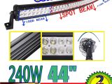 Ridged Lights 42 Inch 140w 6000k Curved Car Led Work Light Bar Offroad Fog Roof