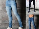 Ripped Jeans for Men Light Blue 2018 Mens Designer Jeans Biker Moto Denim Men Skinny True Jeans