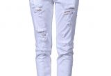 Ripped Jeans for Men Light Blue Krralinlin Mens Slim Fit Zipper Ripped Denim Skinny Jeans Casual