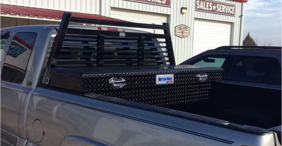 Road Gear Headache Rack Installed Ranch Hand Louverd Headache Rack and Better Built Black