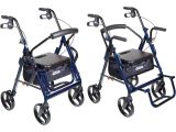 Rollator Transport Chair Combo 2 In 1 Transport Wheelchair Walker Rollator Disabled Chair 13 5