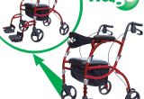 Rollator Walker Transport Chair Combo Amazon Com Hugo Navigator Combo Rollator Walker Transport