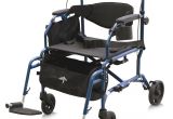 Rollator Walker Transport Chair Combo Medline Translator Combination Transport Chair and Rollator Blue