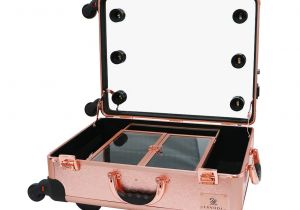 Rolling Makeup Case with Lights Luvodi Hollywood Cosmetic Makeup Trolley Case Led Lighted Mirror