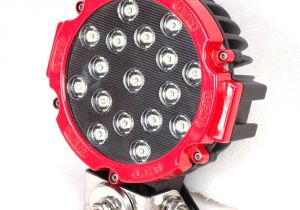 Round Led Offroad Lights Spot or Combo Beam Round Red Cover 17 Leds 51w Led Driving Light for